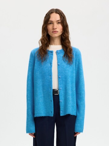 SELECTED Knit cardigan in Blue: front