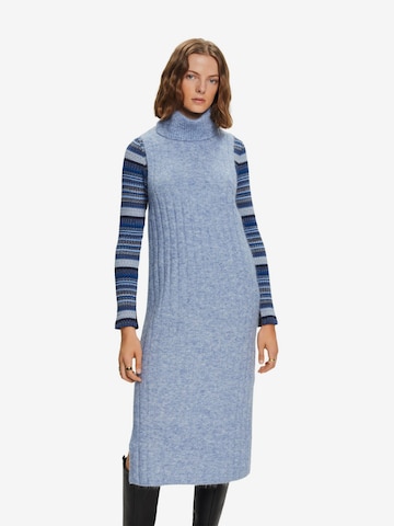 Robes en maille ESPRIT en bleu : devant