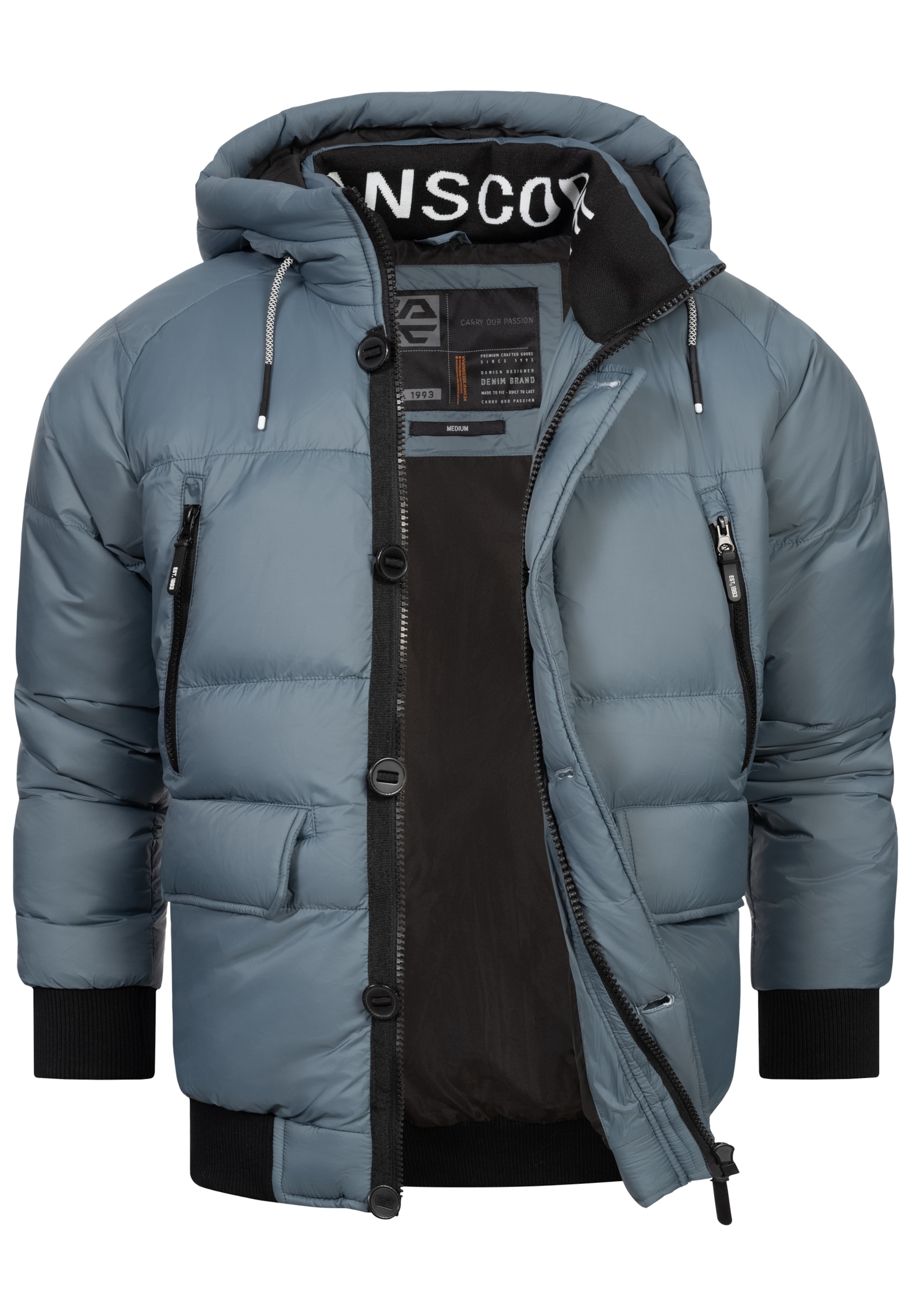 INDICODE JEANS Winterjacke 'Paulix' in Blau: Vorderseite