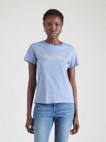 T-shirt Pepe Jeans en bleu : devant