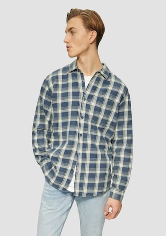 Coupe regular Chemise QS en bleu : devant
