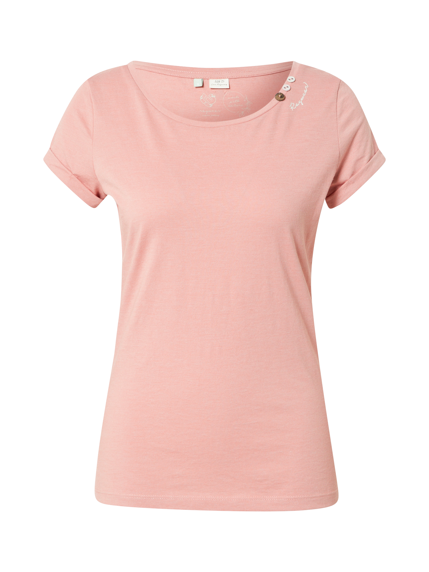 Plus size Kobiety Ragwear Koszulka FLORAH w kolorze Różowy Pudrowym 