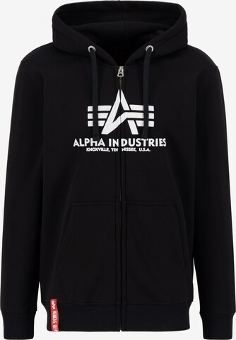 Giacca di felpa di ALPHA INDUSTRIES in nero: frontale