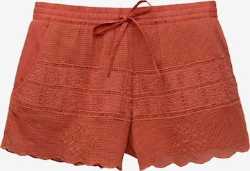 Pull&Bearregular Hlače - crvena boja: prednji dio