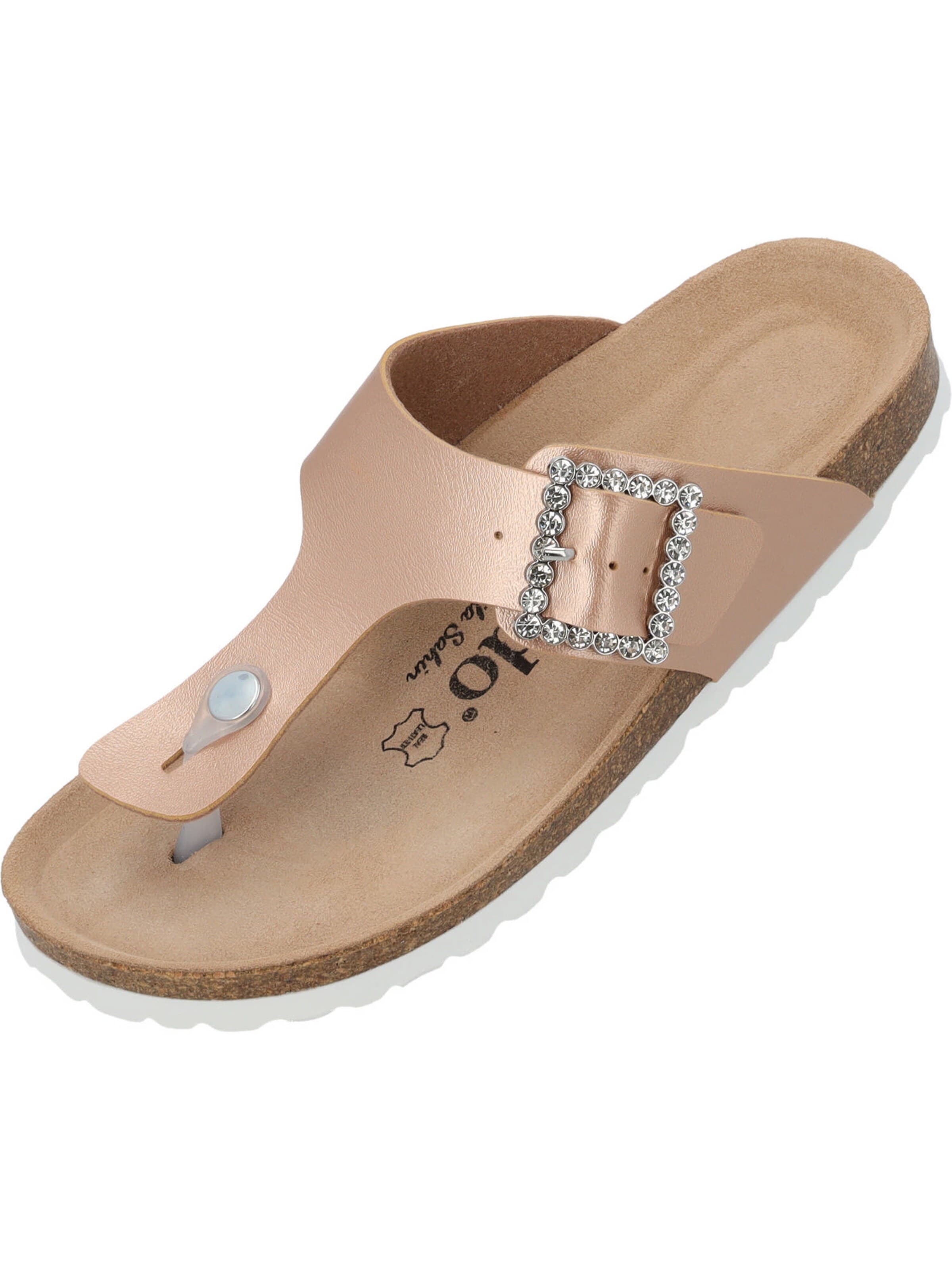 Palado by Sila Sahin T-bar sandals 'Palado Kos SQ by Sila Sahin' in Brown: front