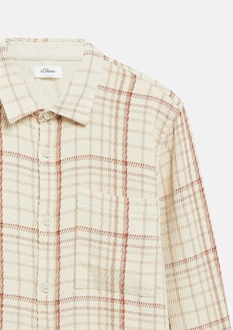 s.Oliver Comfort fit Button Up Shirt in Beige
