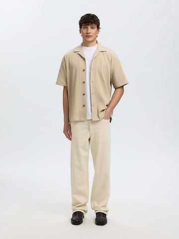 SELECTED Comfort Fit Skjorte 'SLMSimon' i beige