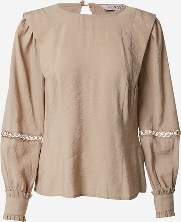 A-VIEW Blouse 'Sissi' in Beige: voorkant