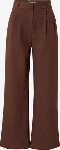 Wide leg Pantaloni con pieghe di Abercrombie & Fitch in marrone: frontale