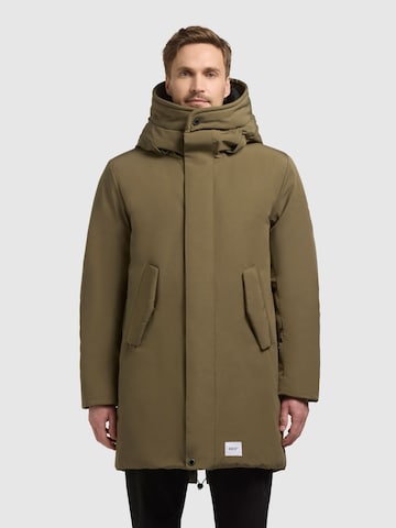 khujo Wintermantel 'Hilo' in Grün: Vorderseite
