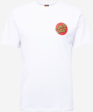 Santa Cruz Shirt 'Classic Dot' in Wit: voorkant