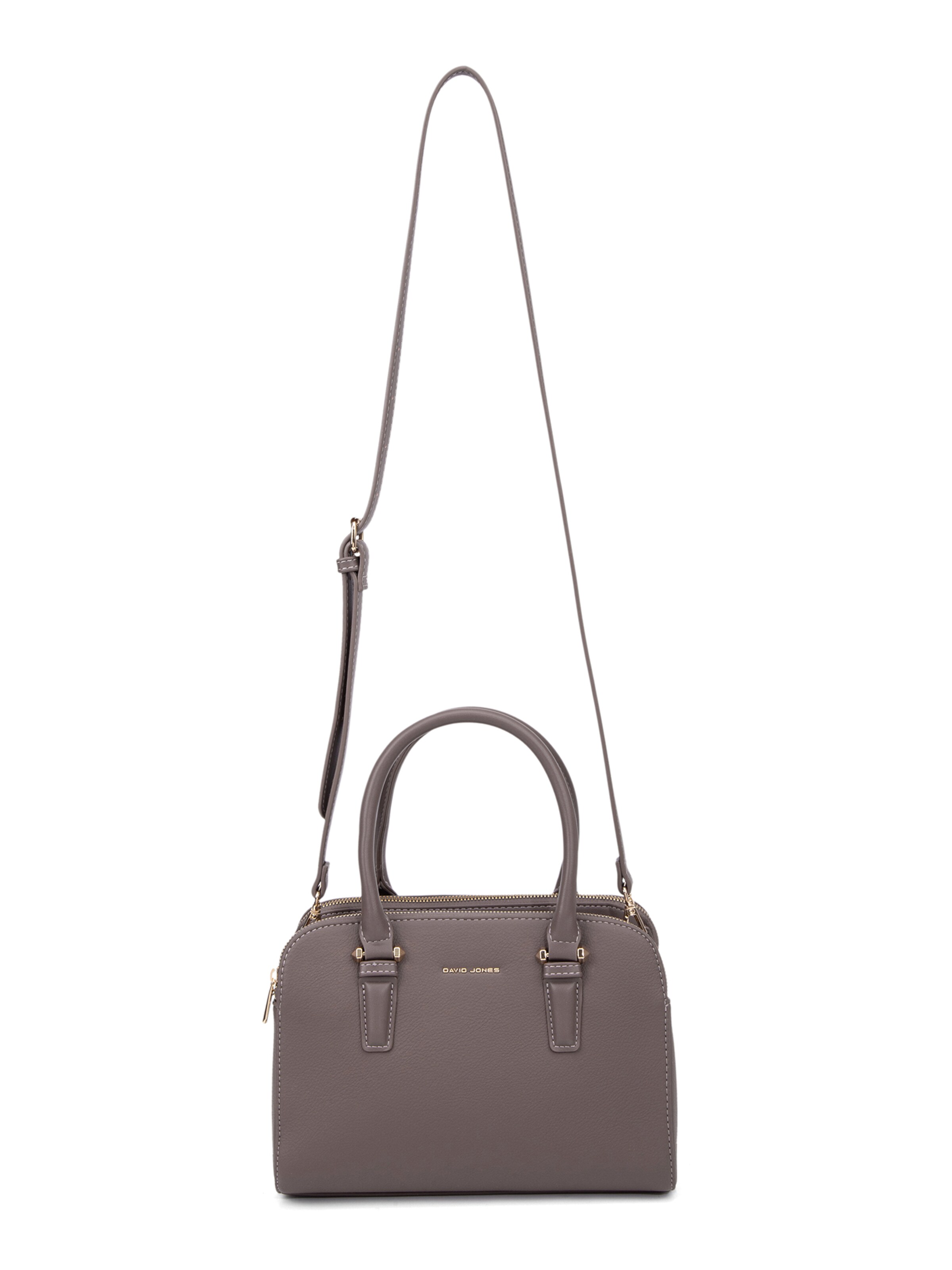 Borsa a mano 'Borsa a Mano Vegan Leather con Zip e Tracolla Rimovibile - David Jones' di David Jones in marrone