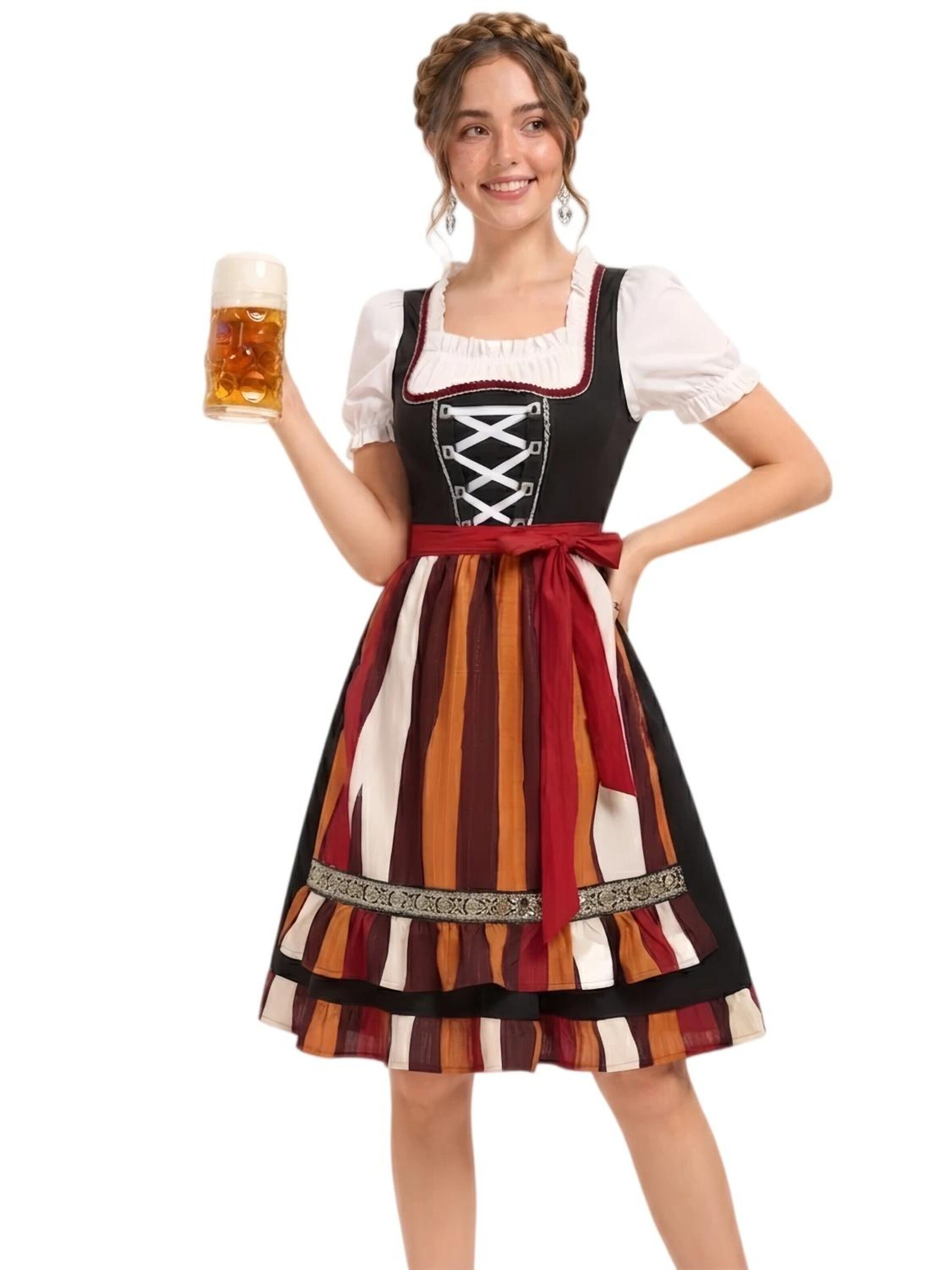 Yesfashion Dirndl w kolorze czerwony
