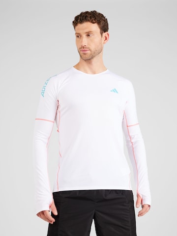 T-Shirt fonctionnel 'Adizero' ADIDAS PERFORMANCE en blanc : devant