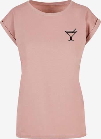 T-shirt 'Summer - Cocktail' Merchcode en rose : devant