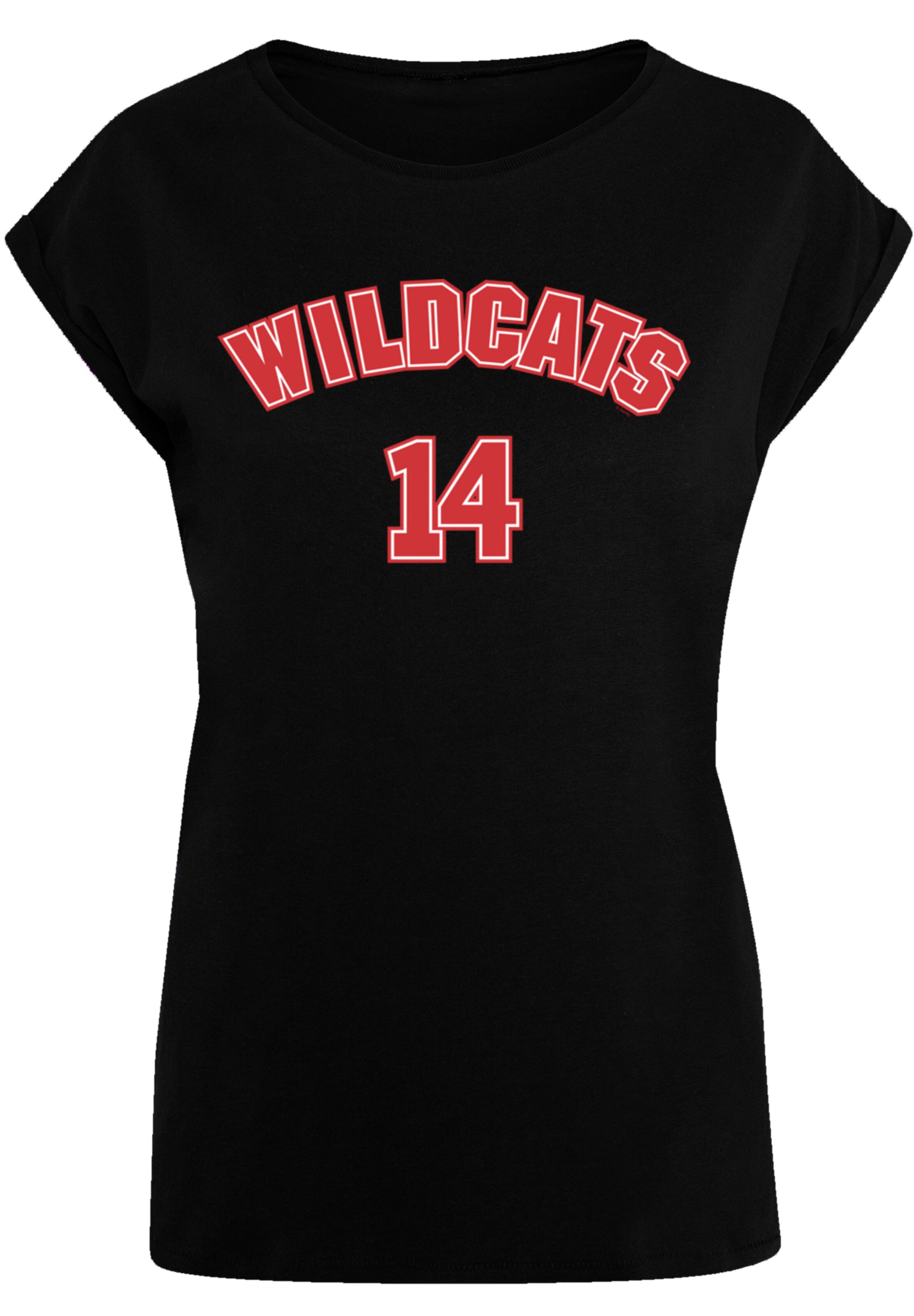 F4NT4STIC Shirt 'Disney High School Musical Wildcats 14' in Black: front