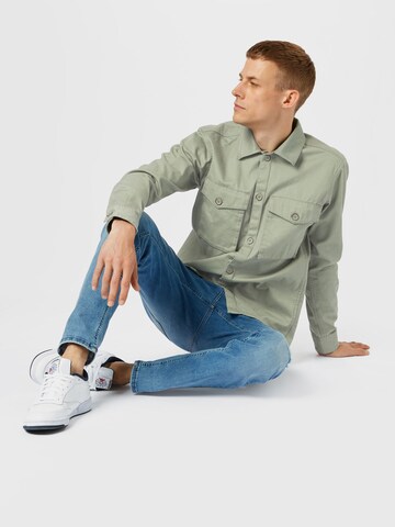 TOM TAILOR DENIM Regular fit Button Up Shirt in Green