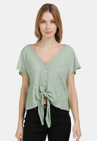 DreiMaster Vintage Blouse in Groen: voorkant