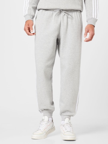 ADIDAS SPORTSWEAR Tapered Sporthose 'Essentials' in Grau: predná strana