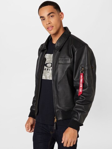 Veste mi-saison ALPHA INDUSTRIES en noir : devant