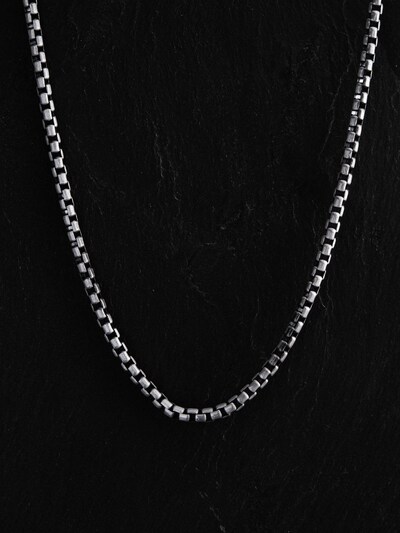 REYTEL Ketting 'QUADRA' in de kleur Zilver, Productweergave