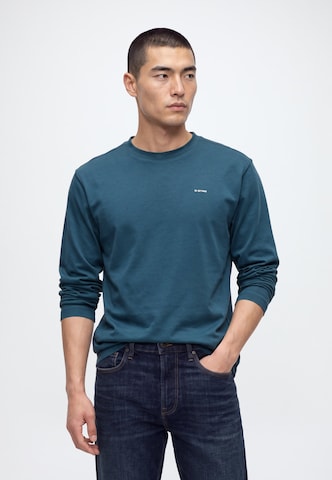G-STAR Shirt 'True' in Blauw: voorkant