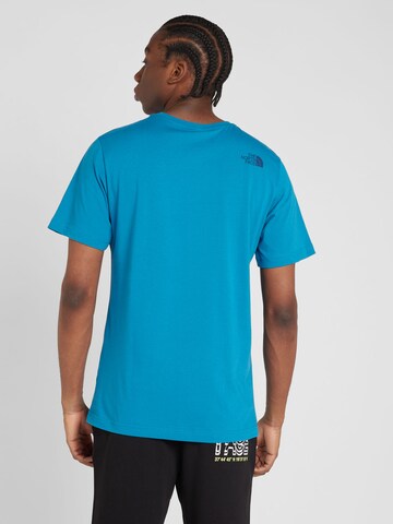 THE NORTH FACE T-shirt 'MOUNTAIN LINE' i blå