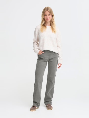 Oxmo Regular Straight-Jeans ' OXHELLE STRAIGHT JEANS ' in Grau