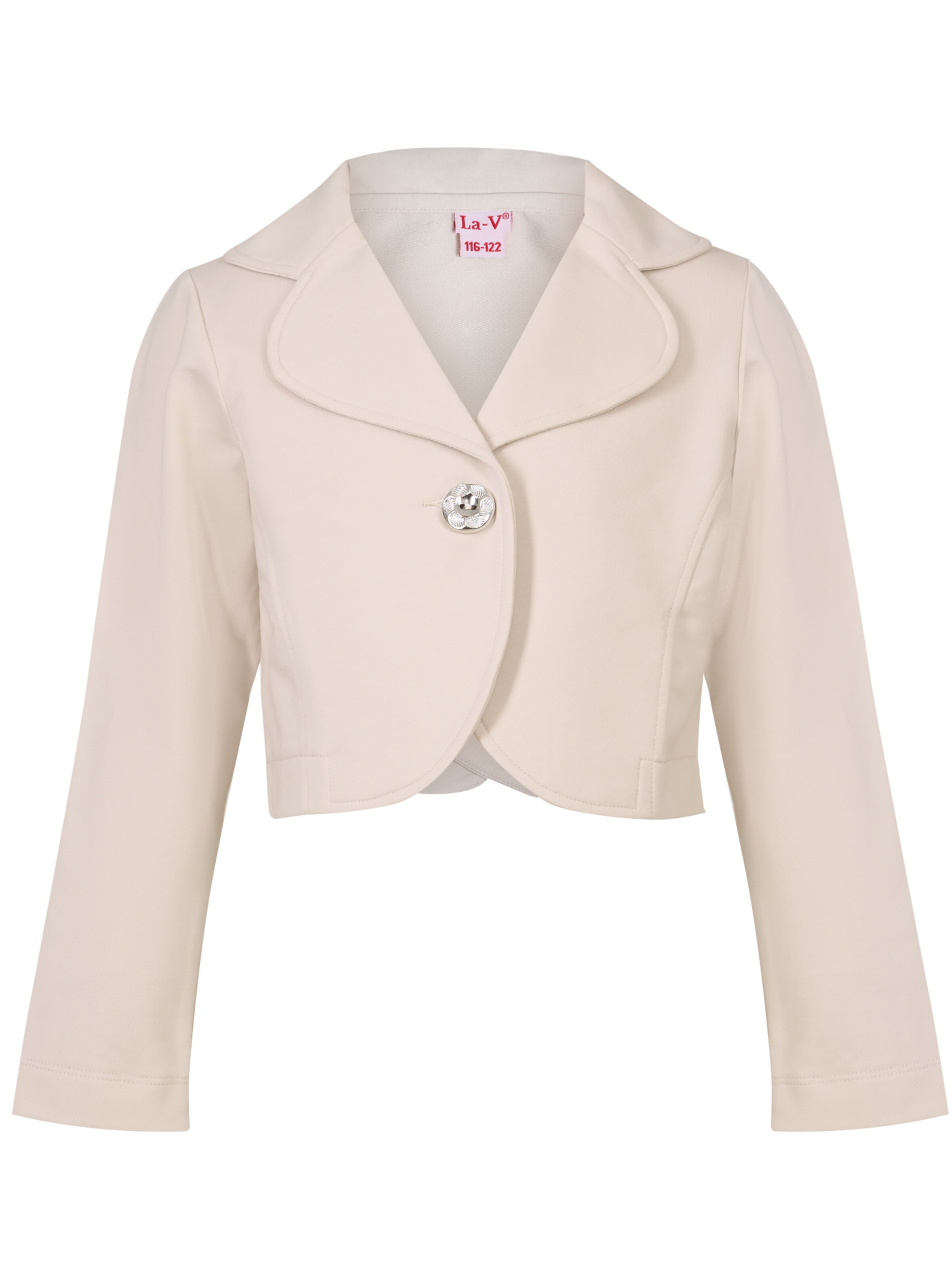 La V Bodywarmer 'Vest met klassie kraag' in Beige: voorkant