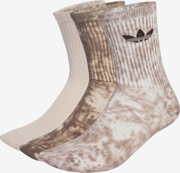 ADIDAS ORIGINALS Носки 'Tie Dye Crew 3 Pairs' в Коричневый: спереди