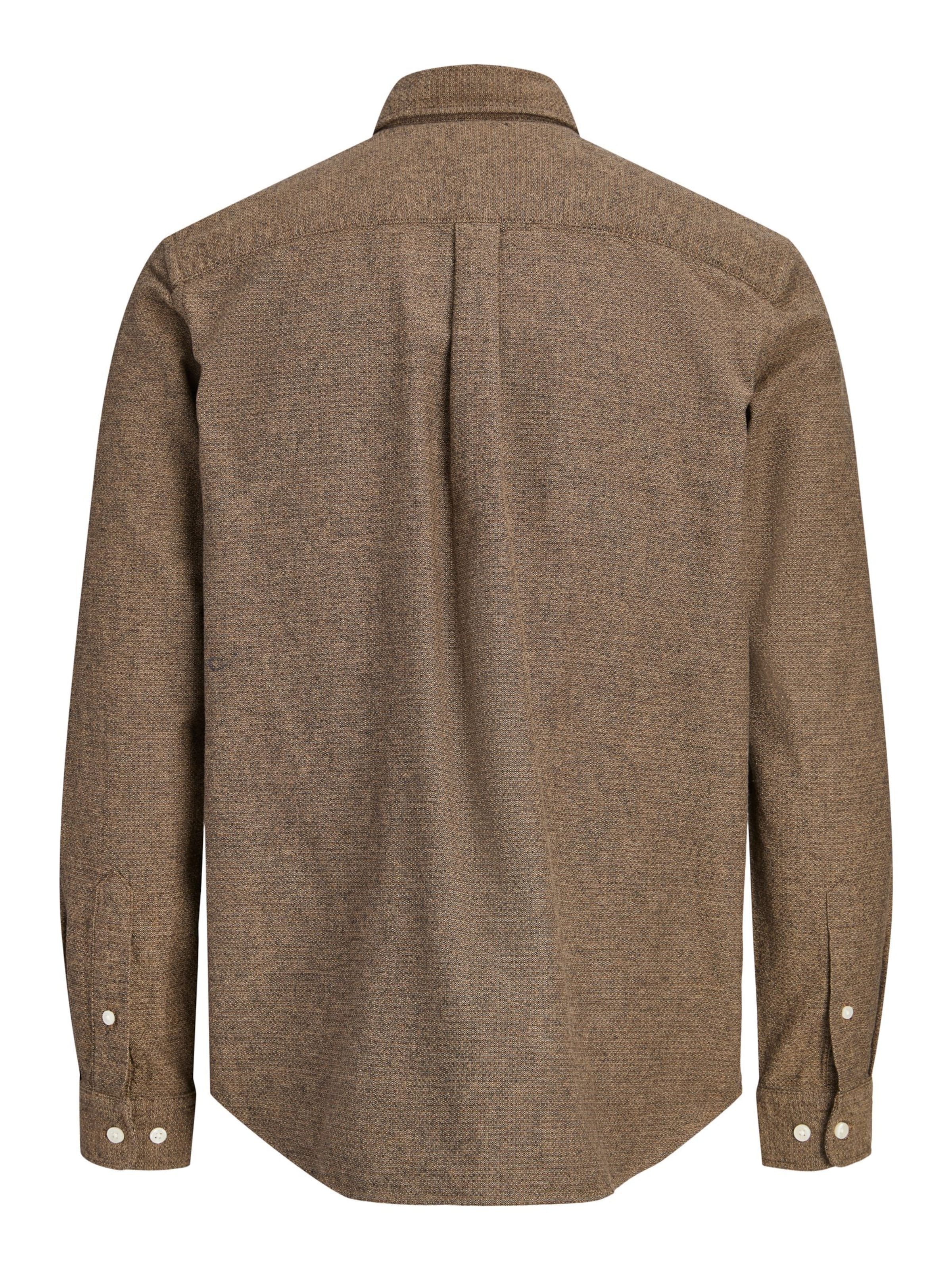 JACK & JONES Regular Fit Hemd 'Stanley' in Braun