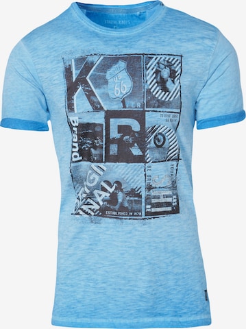 T-Shirt KOROSHI en bleu : devant