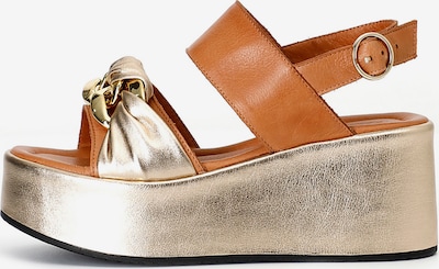CAFè NOIR Sandalen in gold / orange, Produktansicht