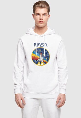 Merchcode Sweatshirt 'NASA - Rocket' in Weiß: predná strana