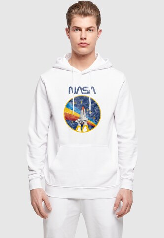 Merchcode Sweatshirt 'NASA - Rocket' in White: front