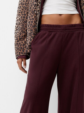 Bershka Wide leg Trousers in Purple