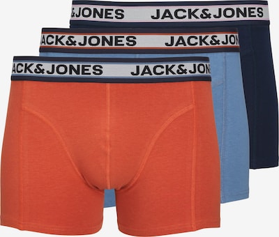 JACK & JONES Boxershorts 'Marco' in de kleur Lichtblauw / Donkerblauw / Lichtgrijs / Donkeroranje, Productweergave