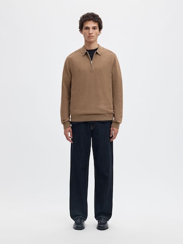 SELECTED Pullover 'SLHBerg' in Braun