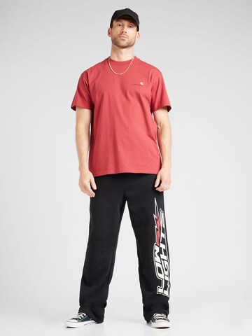Carhartt WIP T-Shirt 'American Script' in Rot