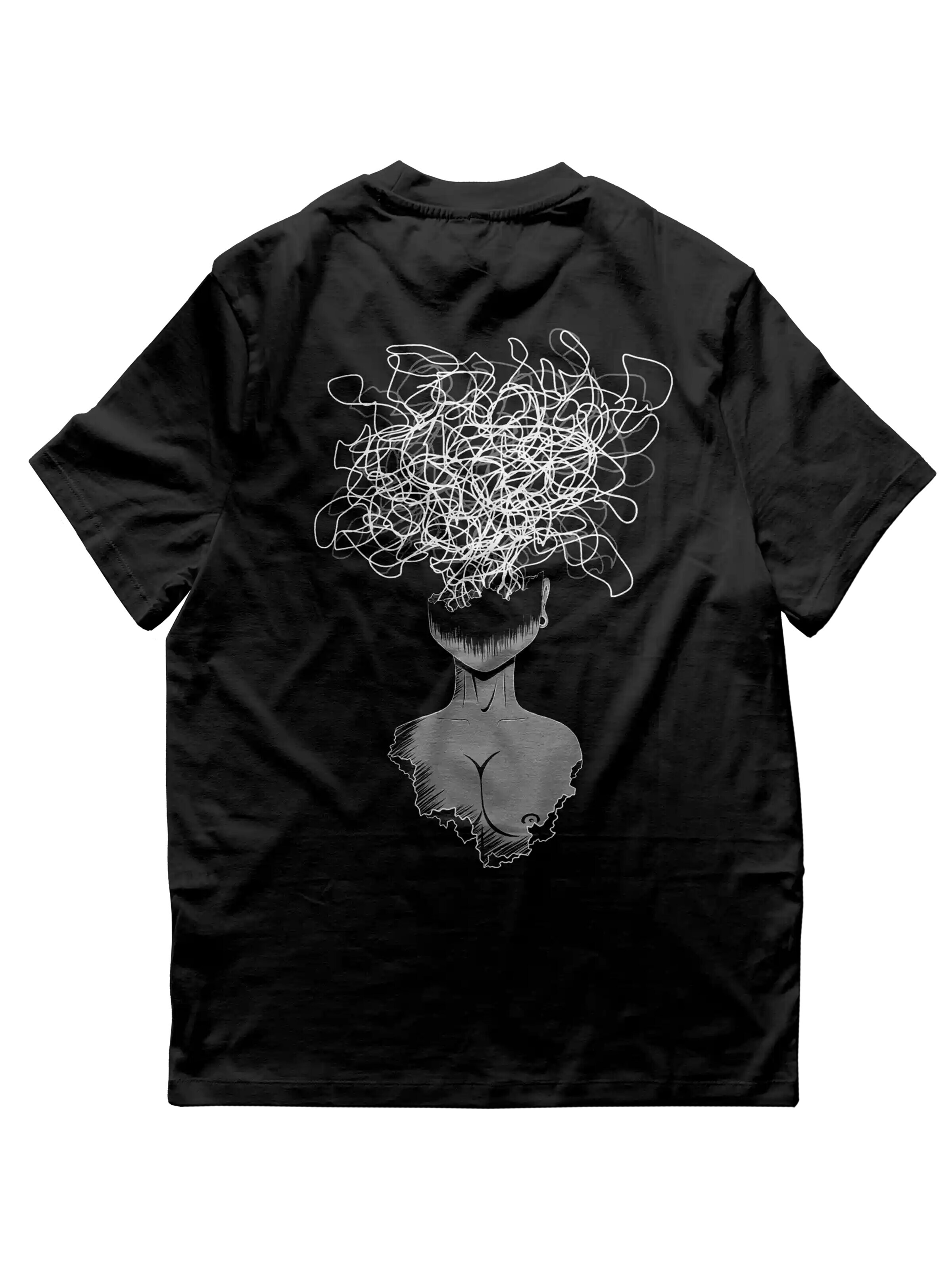 JustDepressed Clothing Shirt 'Overthinking' in Black