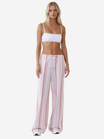 Hiccup - Perna larga Calças em branco