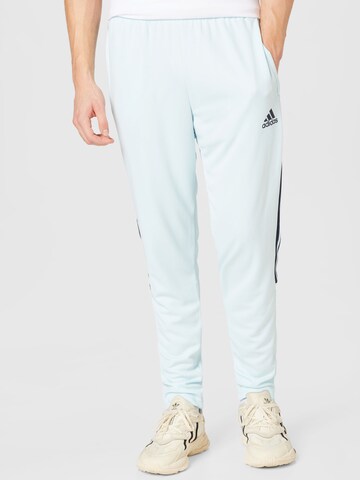 ADIDAS SPORTSWEARTapered Sportske hlače 'Tiro' - plava boja: prednji dio