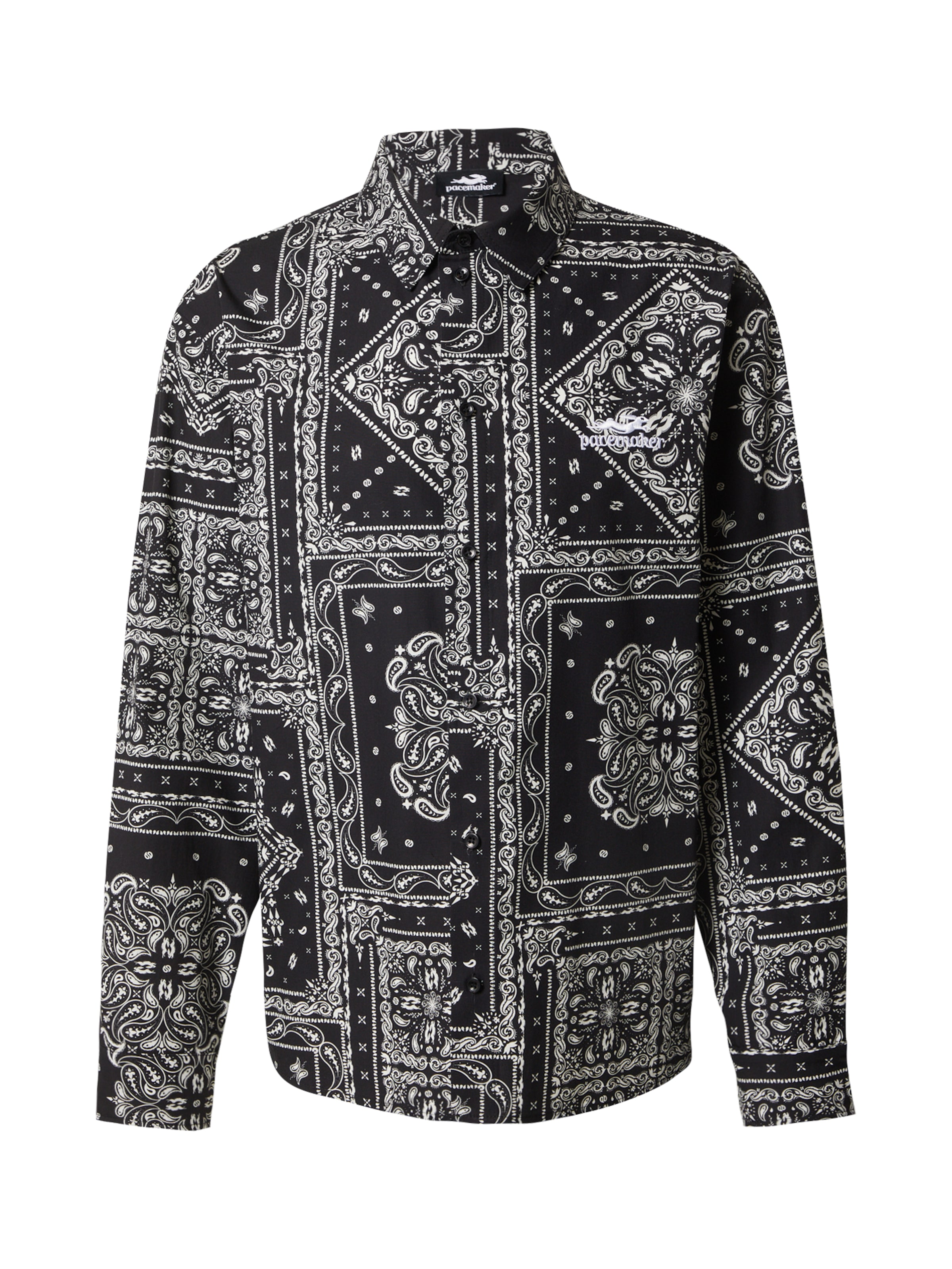 Pacemaker Классический крой Рубашка &#x27;Emin&#x27; в Черный: спереди