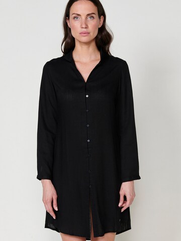 Abito camicia di KOROSHI in nero: frontale