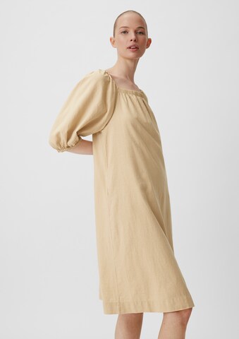 comma casual identity Jurk in Beige: voorkant