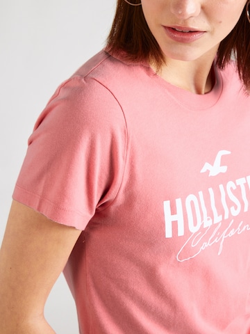 HOLLISTER Футболка в Ярко-розовый