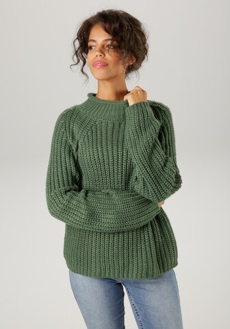 Aniston CASUAL Sweater in Green: front