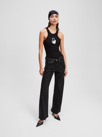 KARL LAGERFELD JEANS Боди-футболка 'Love' в Черный