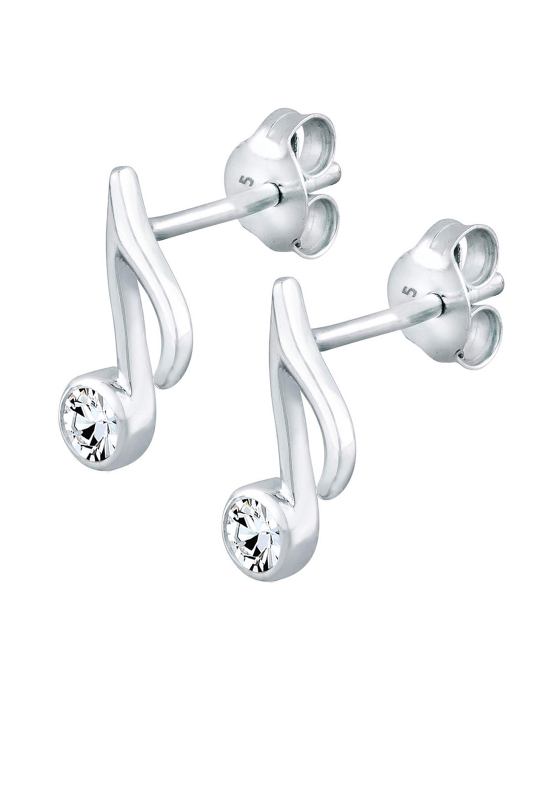 ELLI Серьги 'Note' в Серебристый: спереди