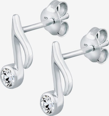 ELLI Earrings 'Note' in Silver: front